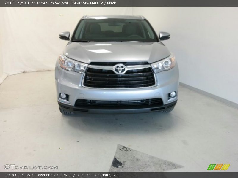 Silver Sky Metallic / Black 2015 Toyota Highlander Limited AWD