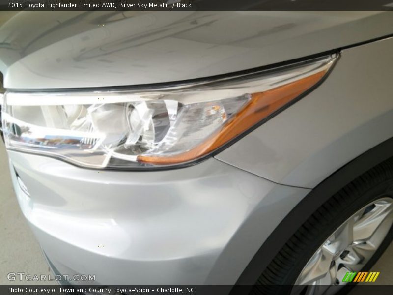 Silver Sky Metallic / Black 2015 Toyota Highlander Limited AWD