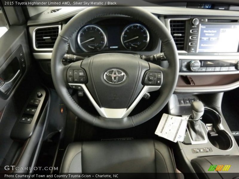 Silver Sky Metallic / Black 2015 Toyota Highlander Limited AWD