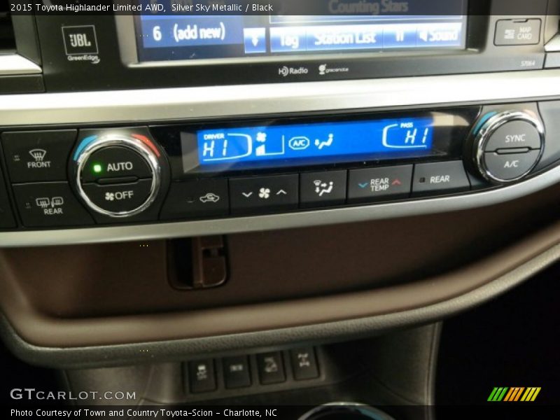 Silver Sky Metallic / Black 2015 Toyota Highlander Limited AWD