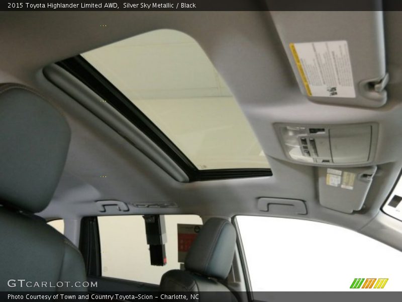 Silver Sky Metallic / Black 2015 Toyota Highlander Limited AWD