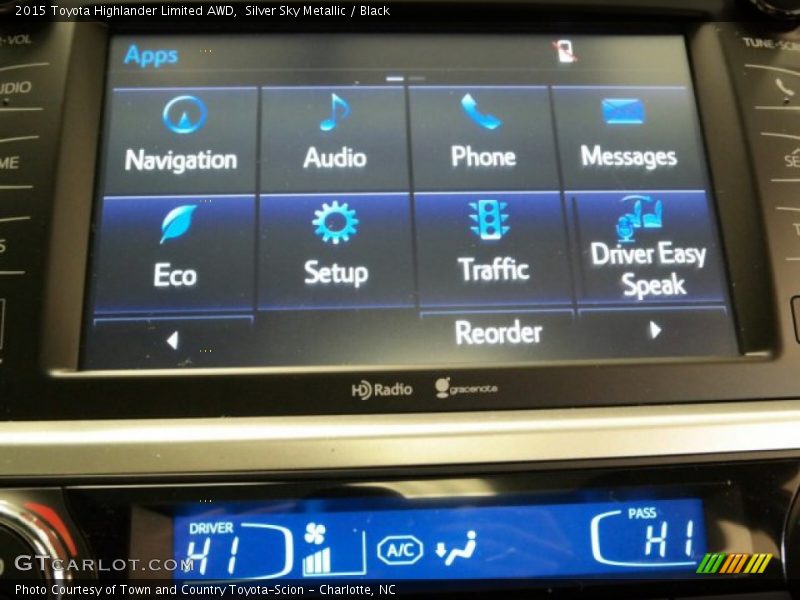 Silver Sky Metallic / Black 2015 Toyota Highlander Limited AWD