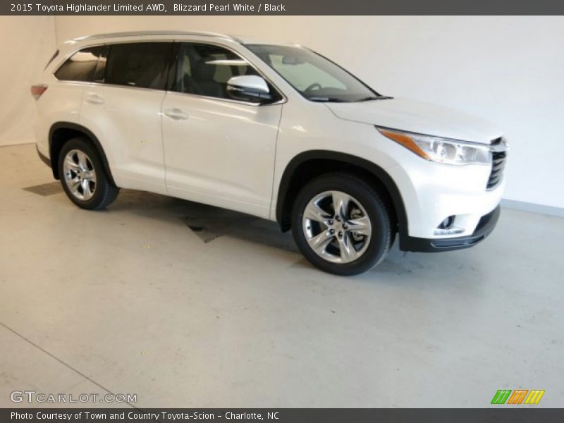 Blizzard Pearl White / Black 2015 Toyota Highlander Limited AWD