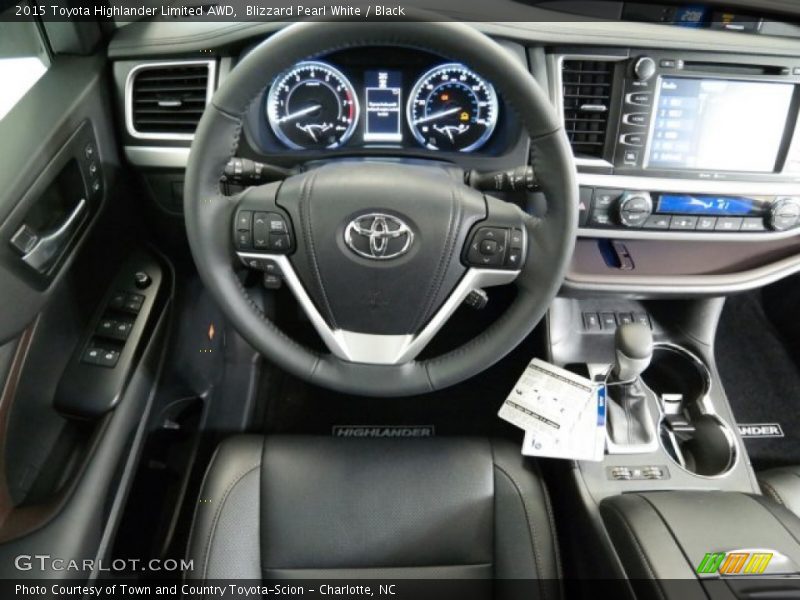 Blizzard Pearl White / Black 2015 Toyota Highlander Limited AWD