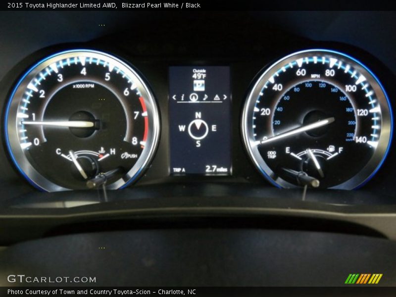 Blizzard Pearl White / Black 2015 Toyota Highlander Limited AWD