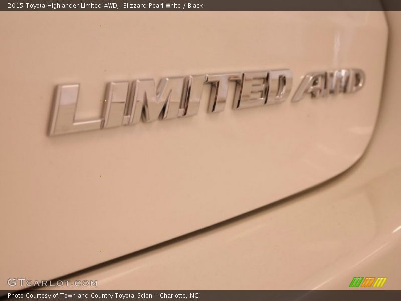 Blizzard Pearl White / Black 2015 Toyota Highlander Limited AWD