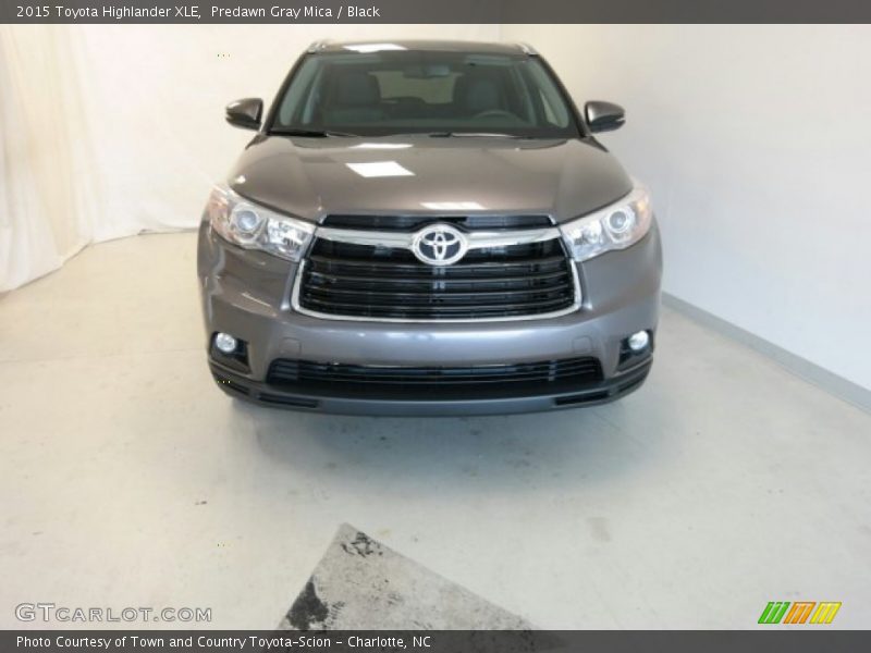 Predawn Gray Mica / Black 2015 Toyota Highlander XLE