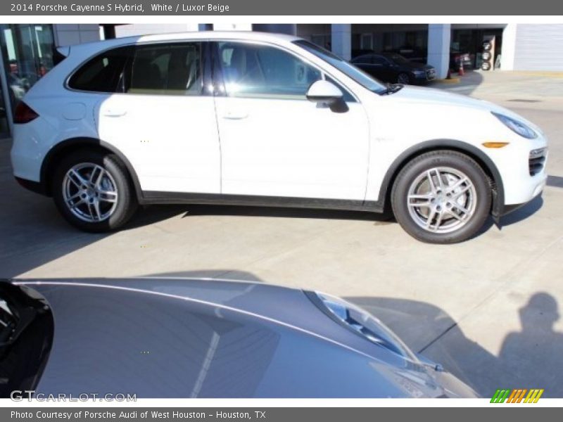 White / Luxor Beige 2014 Porsche Cayenne S Hybrid