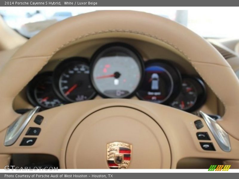 White / Luxor Beige 2014 Porsche Cayenne S Hybrid