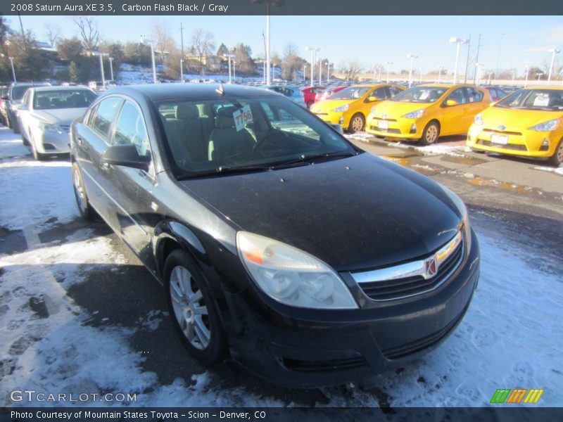 Carbon Flash Black / Gray 2008 Saturn Aura XE 3.5