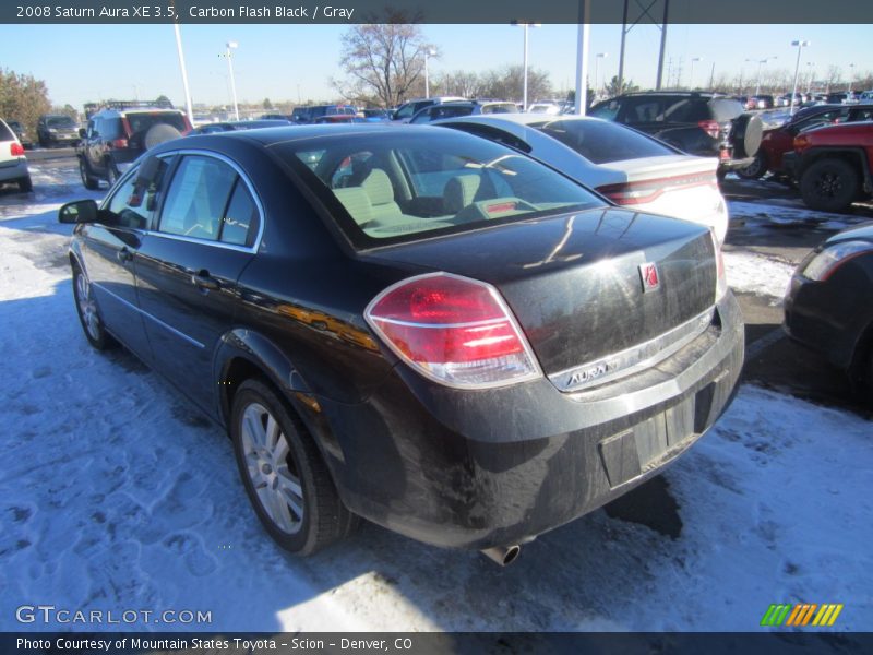 Carbon Flash Black / Gray 2008 Saturn Aura XE 3.5