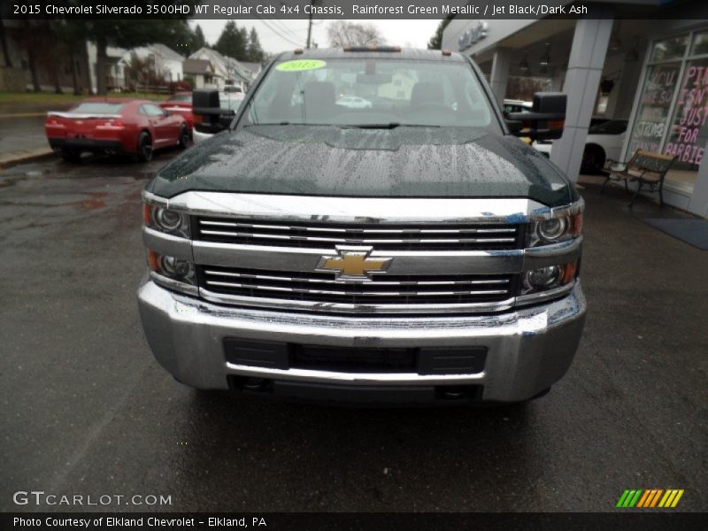 Rainforest Green Metallic / Jet Black/Dark Ash 2015 Chevrolet Silverado 3500HD WT Regular Cab 4x4 Chassis