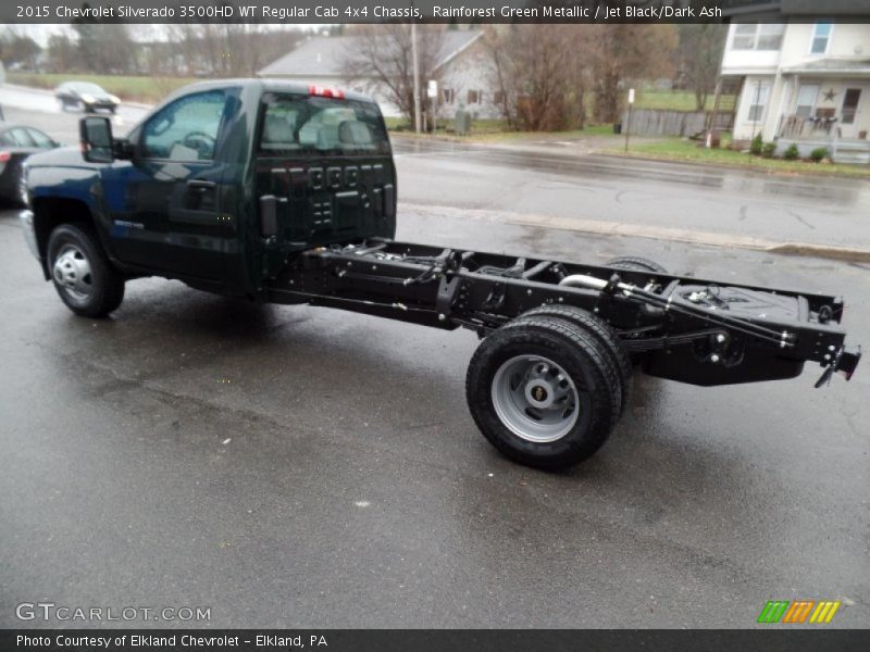  2015 Silverado 3500HD WT Regular Cab 4x4 Chassis Rainforest Green Metallic