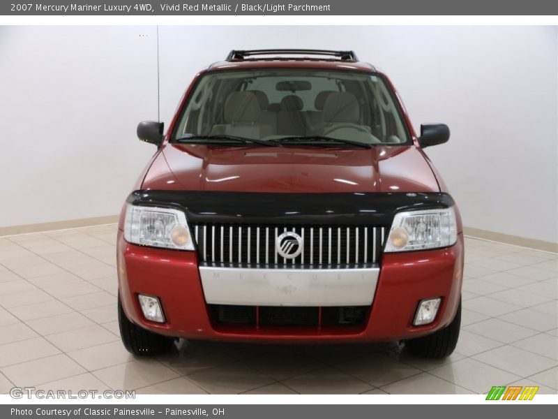 Vivid Red Metallic / Black/Light Parchment 2007 Mercury Mariner Luxury 4WD