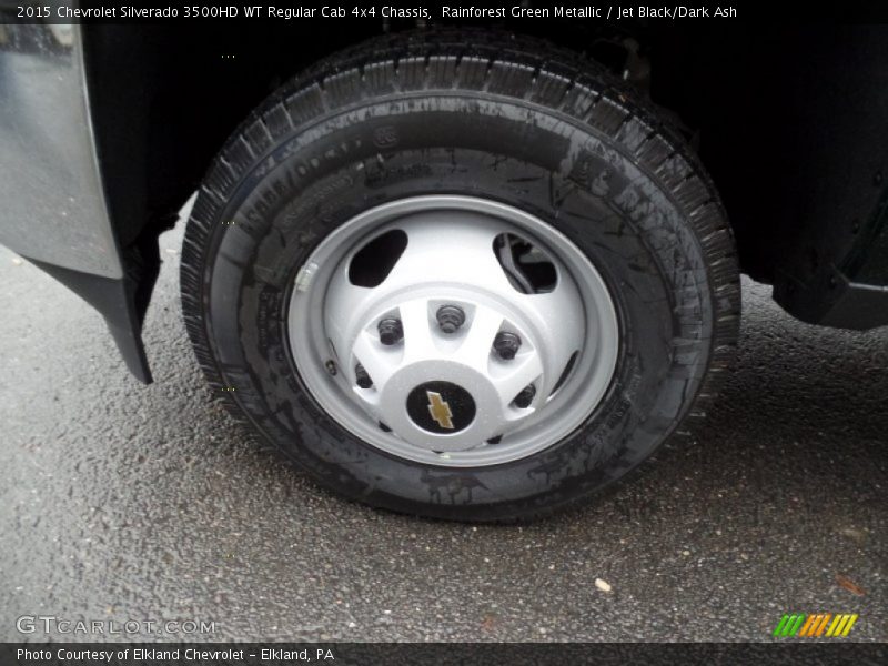 Rainforest Green Metallic / Jet Black/Dark Ash 2015 Chevrolet Silverado 3500HD WT Regular Cab 4x4 Chassis