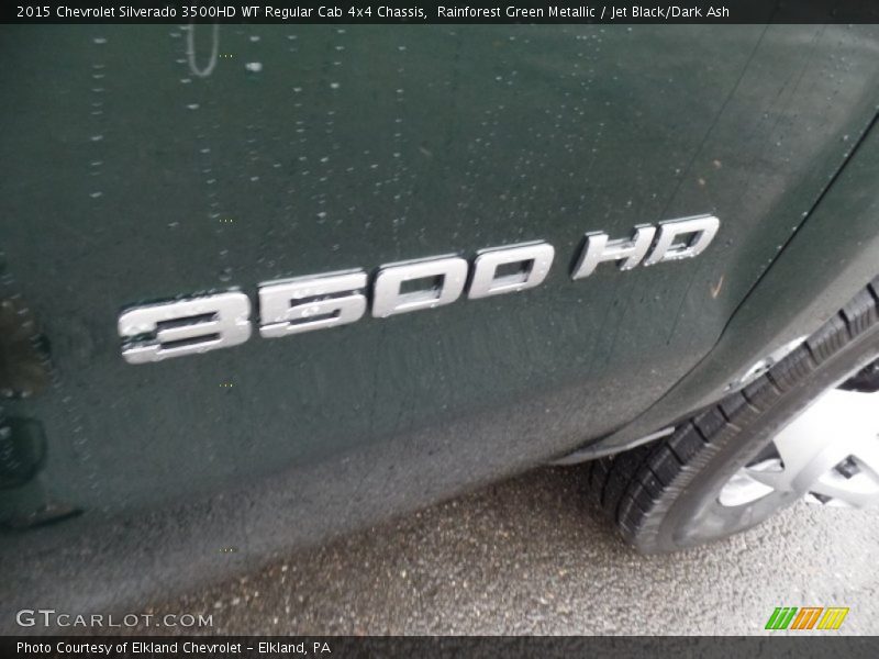 Rainforest Green Metallic / Jet Black/Dark Ash 2015 Chevrolet Silverado 3500HD WT Regular Cab 4x4 Chassis