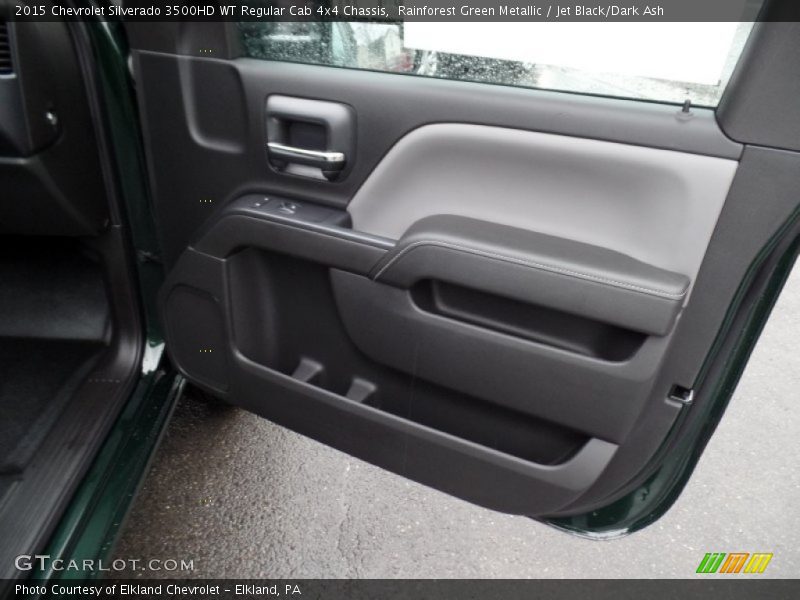 Rainforest Green Metallic / Jet Black/Dark Ash 2015 Chevrolet Silverado 3500HD WT Regular Cab 4x4 Chassis