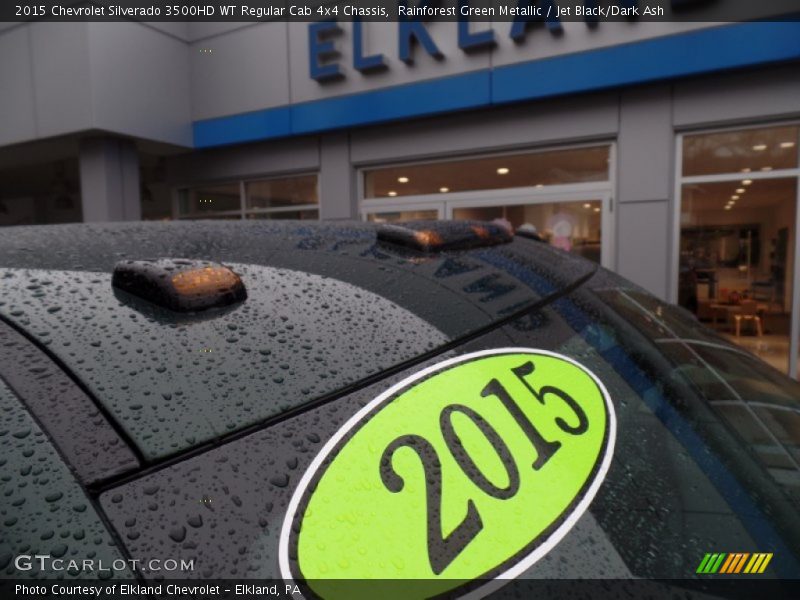 Rainforest Green Metallic / Jet Black/Dark Ash 2015 Chevrolet Silverado 3500HD WT Regular Cab 4x4 Chassis
