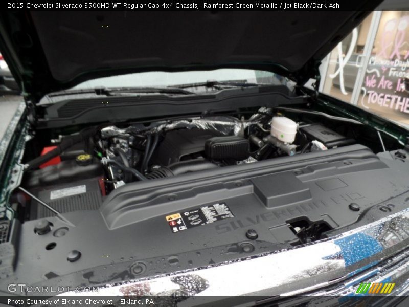 Rainforest Green Metallic / Jet Black/Dark Ash 2015 Chevrolet Silverado 3500HD WT Regular Cab 4x4 Chassis