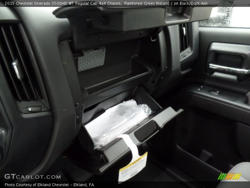 Rainforest Green Metallic / Jet Black/Dark Ash 2015 Chevrolet Silverado 3500HD WT Regular Cab 4x4 Chassis