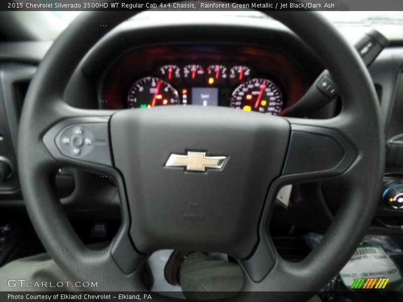 Rainforest Green Metallic / Jet Black/Dark Ash 2015 Chevrolet Silverado 3500HD WT Regular Cab 4x4 Chassis