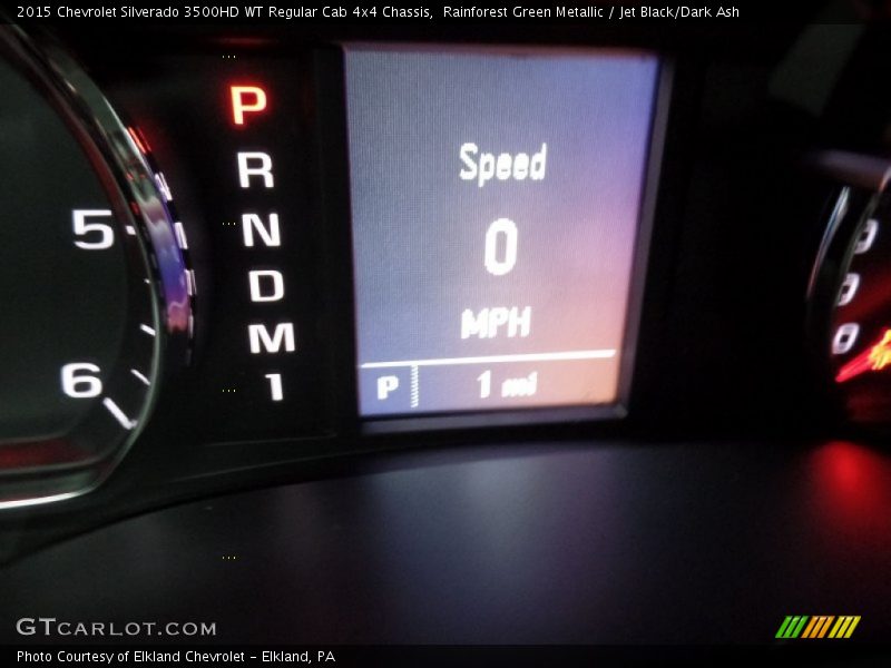 Rainforest Green Metallic / Jet Black/Dark Ash 2015 Chevrolet Silverado 3500HD WT Regular Cab 4x4 Chassis