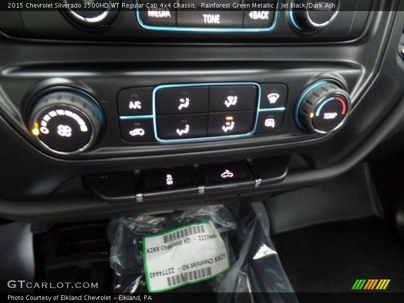 Rainforest Green Metallic / Jet Black/Dark Ash 2015 Chevrolet Silverado 3500HD WT Regular Cab 4x4 Chassis