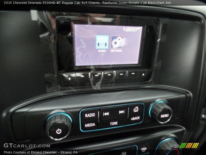 Rainforest Green Metallic / Jet Black/Dark Ash 2015 Chevrolet Silverado 3500HD WT Regular Cab 4x4 Chassis