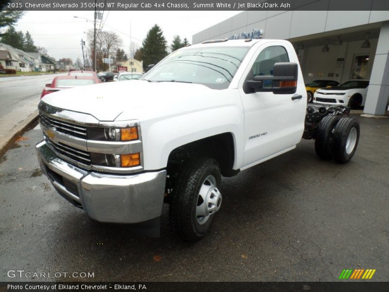 Summit White / Jet Black/Dark Ash 2015 Chevrolet Silverado 3500HD WT Regular Cab 4x4 Chassis