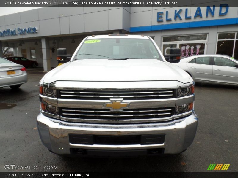 Summit White / Jet Black/Dark Ash 2015 Chevrolet Silverado 3500HD WT Regular Cab 4x4 Chassis