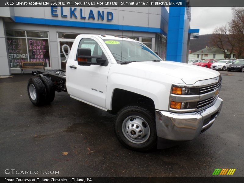 Summit White / Jet Black/Dark Ash 2015 Chevrolet Silverado 3500HD WT Regular Cab 4x4 Chassis
