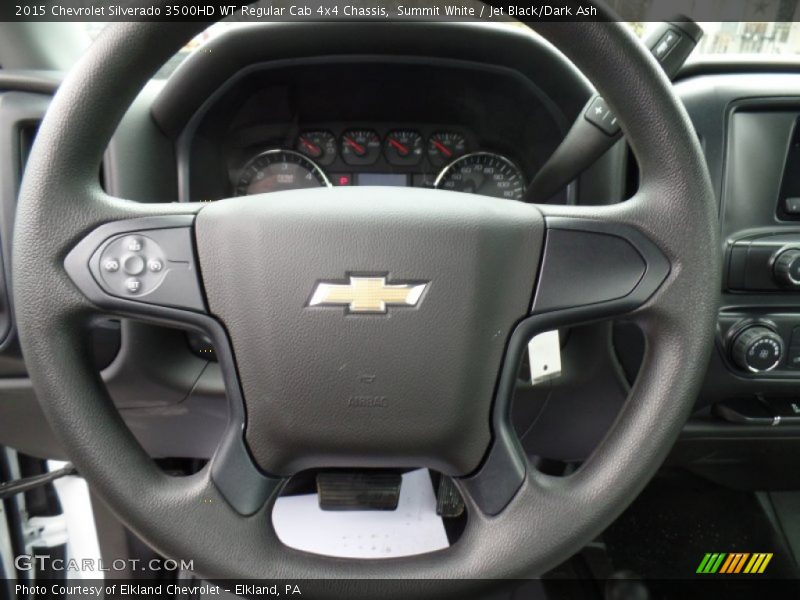 Summit White / Jet Black/Dark Ash 2015 Chevrolet Silverado 3500HD WT Regular Cab 4x4 Chassis