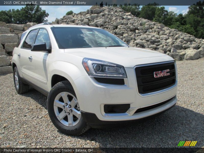 White Diamond Tricoat / Ebony 2015 GMC Acadia SLE
