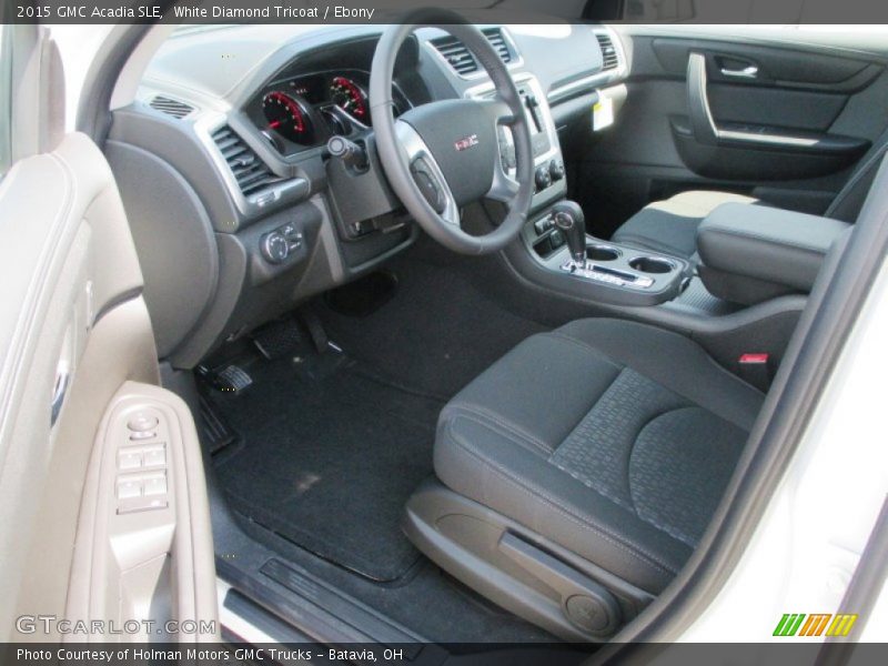 White Diamond Tricoat / Ebony 2015 GMC Acadia SLE