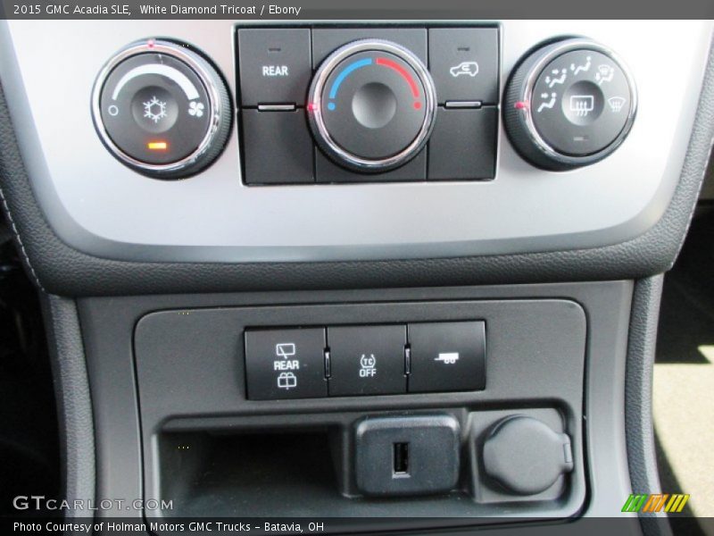 White Diamond Tricoat / Ebony 2015 GMC Acadia SLE