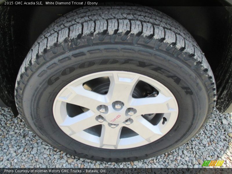 White Diamond Tricoat / Ebony 2015 GMC Acadia SLE