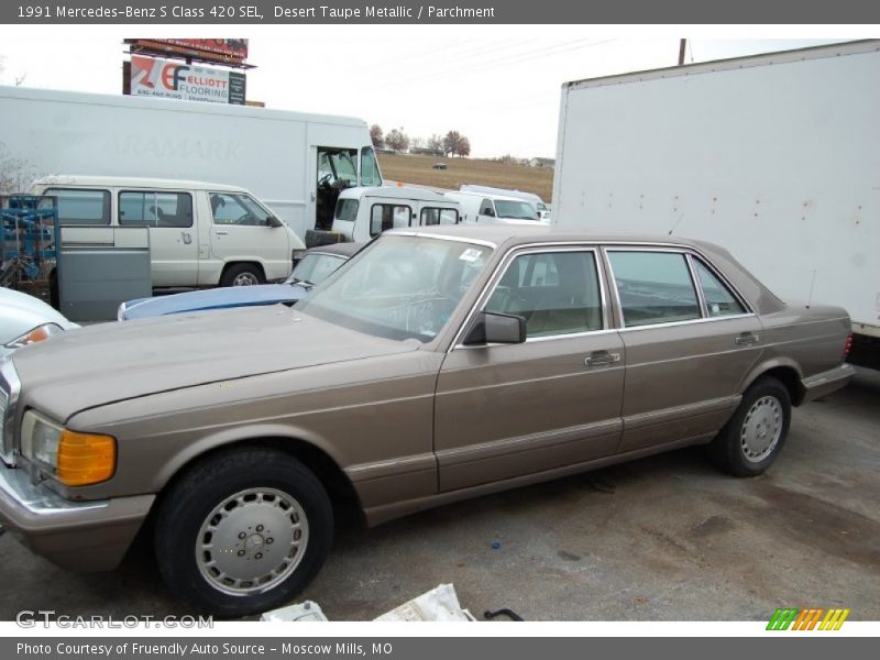 Desert Taupe Metallic / Parchment 1991 Mercedes-Benz S Class 420 SEL