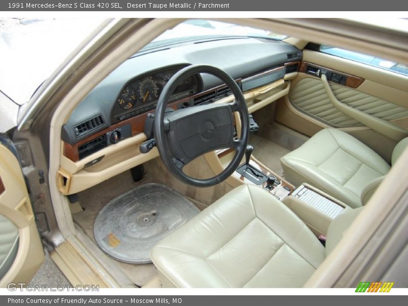 Desert Taupe Metallic / Parchment 1991 Mercedes-Benz S Class 420 SEL