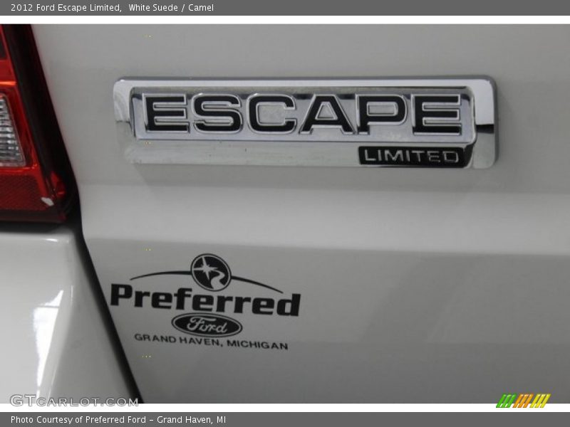 White Suede / Camel 2012 Ford Escape Limited