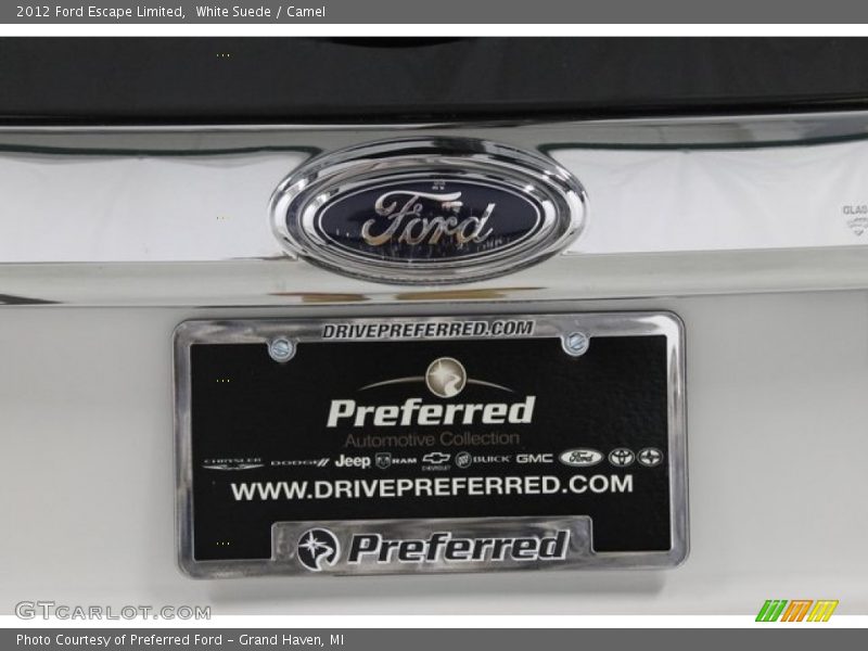 White Suede / Camel 2012 Ford Escape Limited