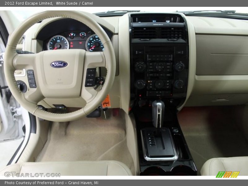White Suede / Camel 2012 Ford Escape Limited