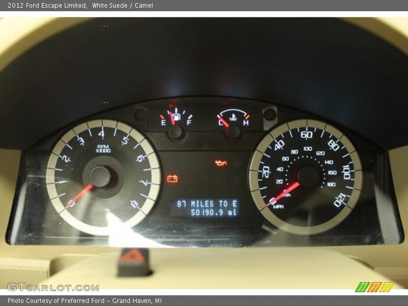 White Suede / Camel 2012 Ford Escape Limited