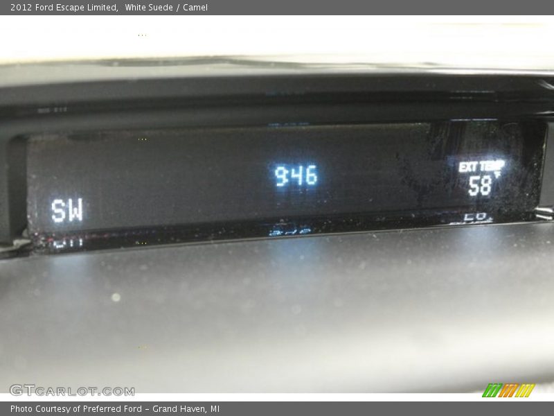 White Suede / Camel 2012 Ford Escape Limited