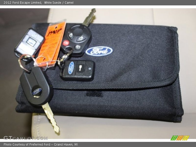 White Suede / Camel 2012 Ford Escape Limited