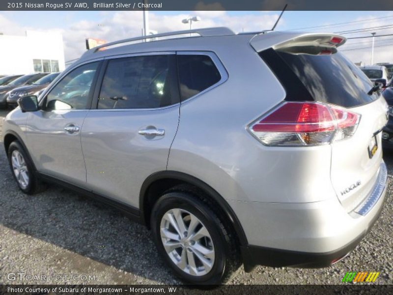 Brilliant Silver / Charcoal 2015 Nissan Rogue SV AWD