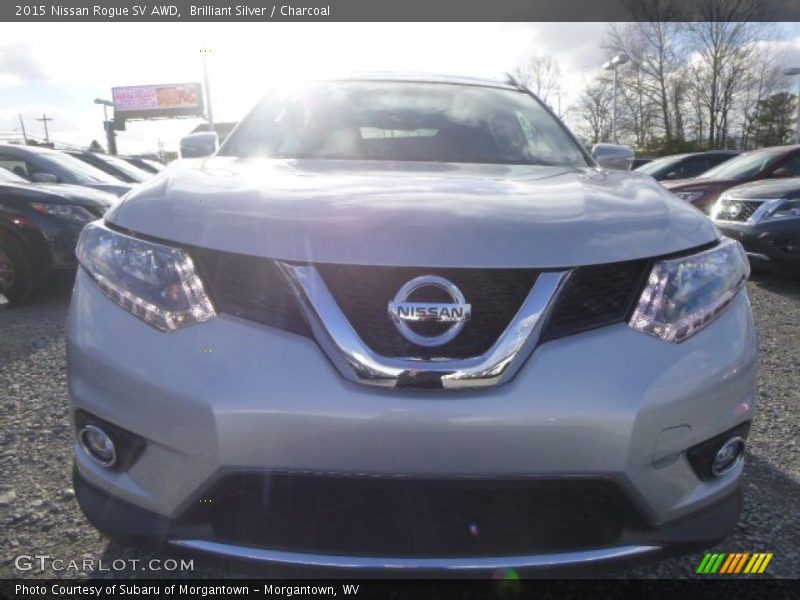 Brilliant Silver / Charcoal 2015 Nissan Rogue SV AWD