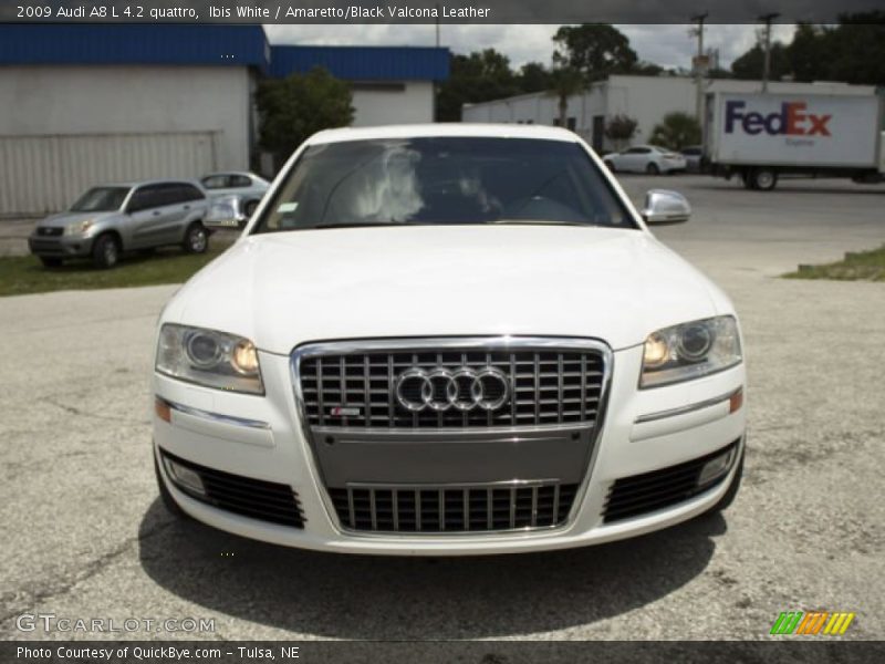 Ibis White / Amaretto/Black Valcona Leather 2009 Audi A8 L 4.2 quattro