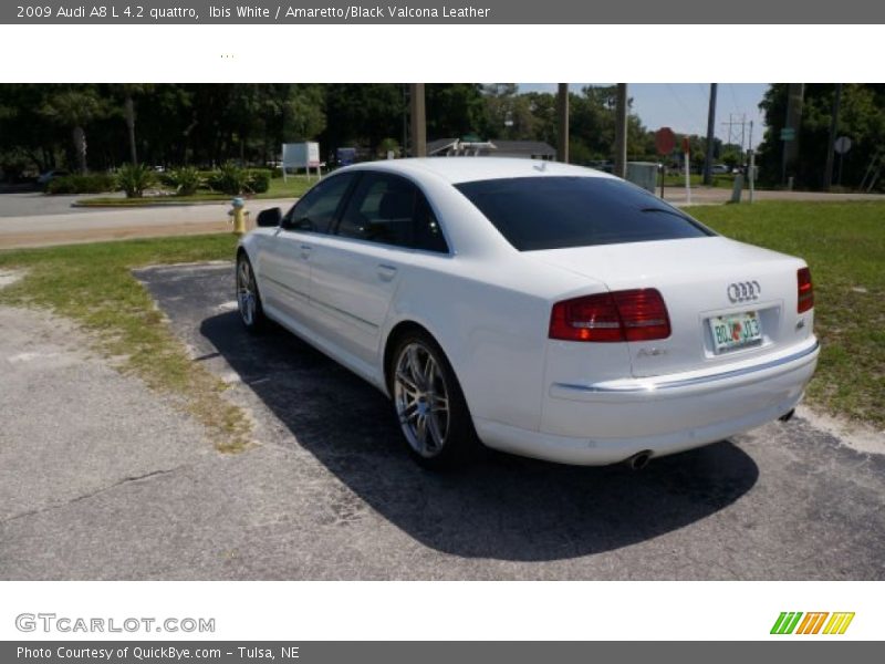 Ibis White / Amaretto/Black Valcona Leather 2009 Audi A8 L 4.2 quattro