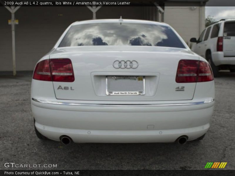 Ibis White / Amaretto/Black Valcona Leather 2009 Audi A8 L 4.2 quattro