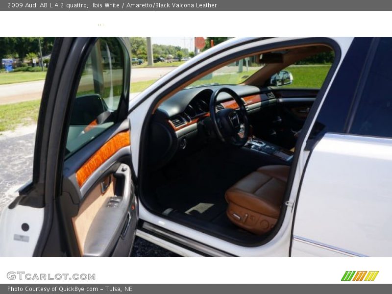 Ibis White / Amaretto/Black Valcona Leather 2009 Audi A8 L 4.2 quattro